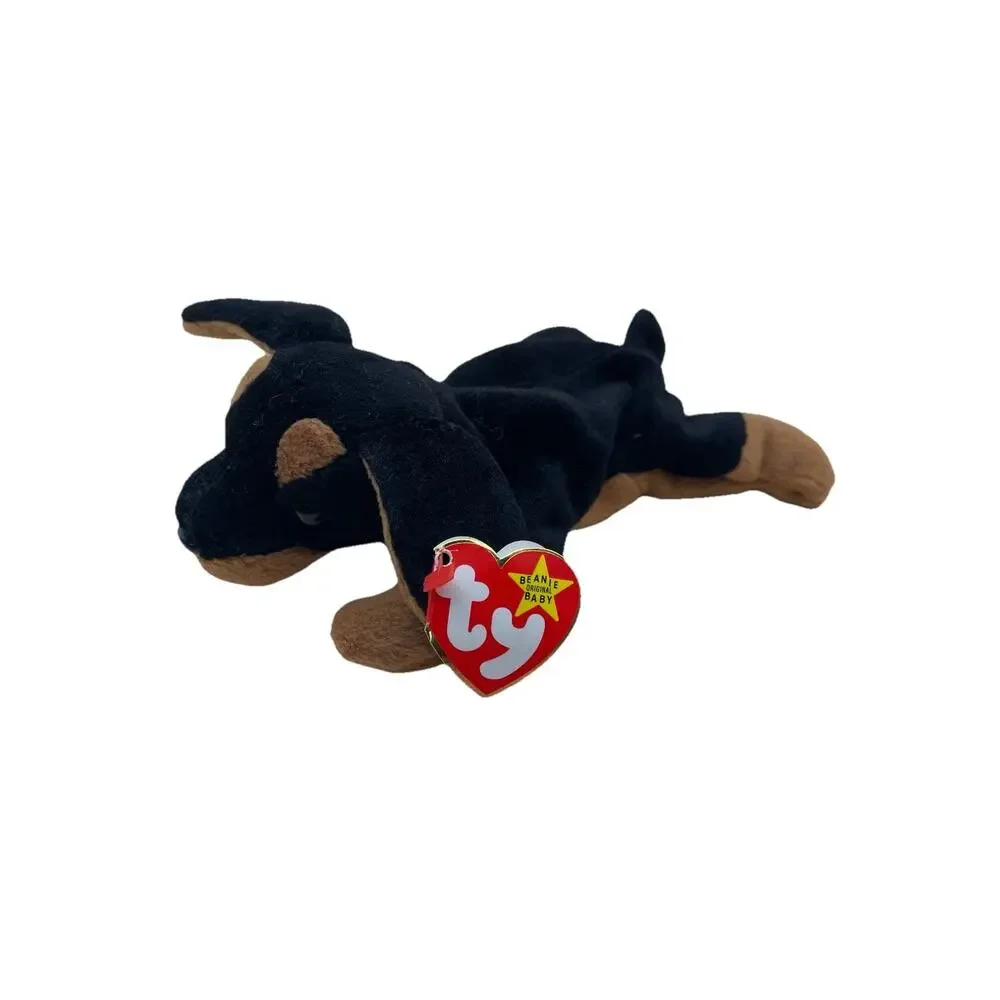 Ty Beanie Baby Doby Doberman Dog 1996 Style 4110 PVC Pellets w/ Tags